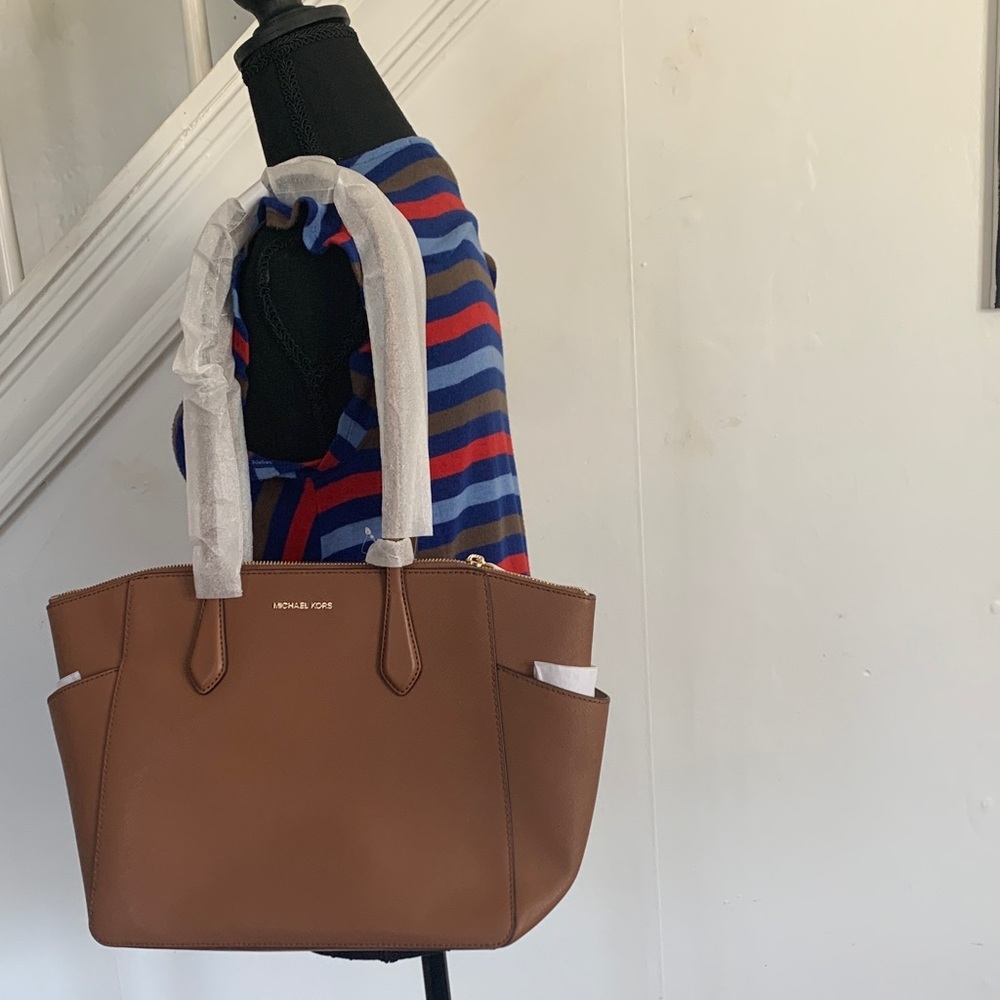 NWT Michael Kors Brown Leather Satchel